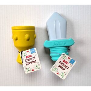 Bark Box Dog Toys Chalice of Chewing & Fetchmore Sword NWT Size Large